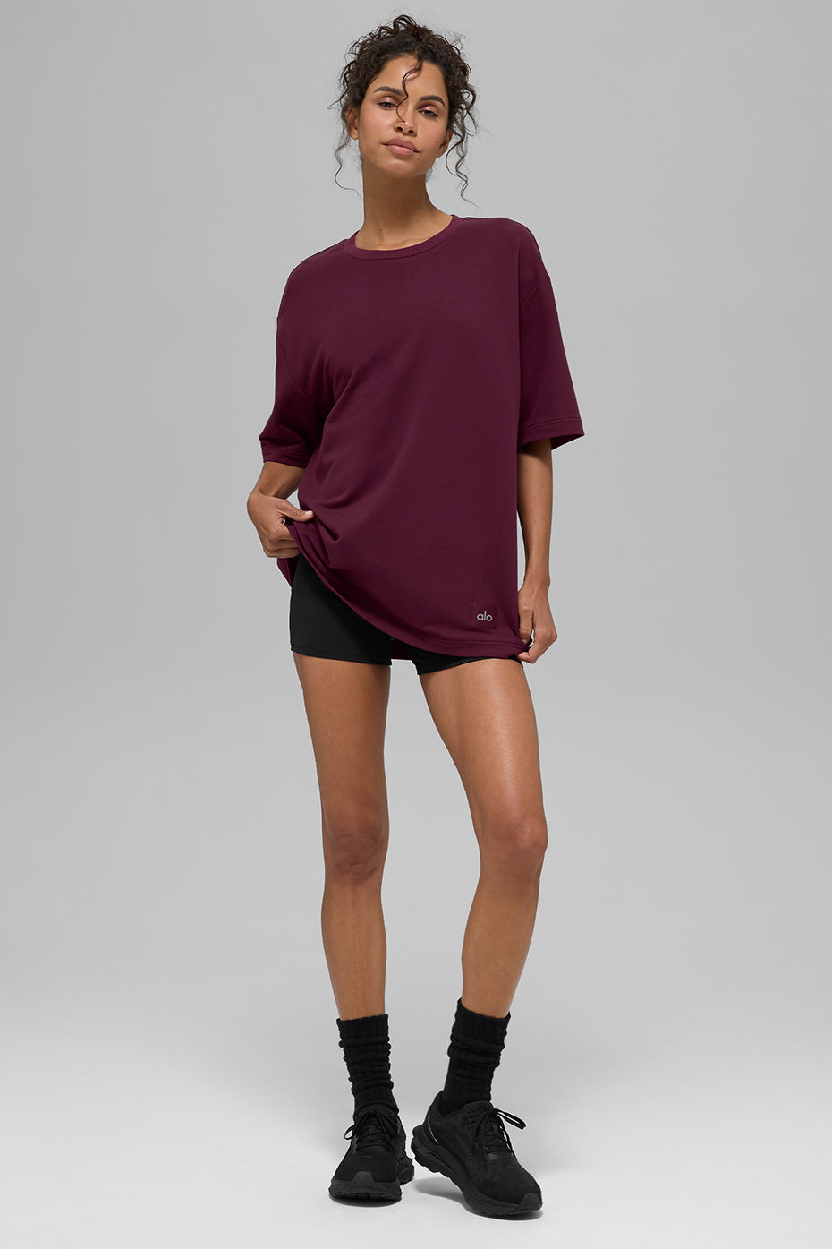 Double Take Short Sleeve - Burgundy