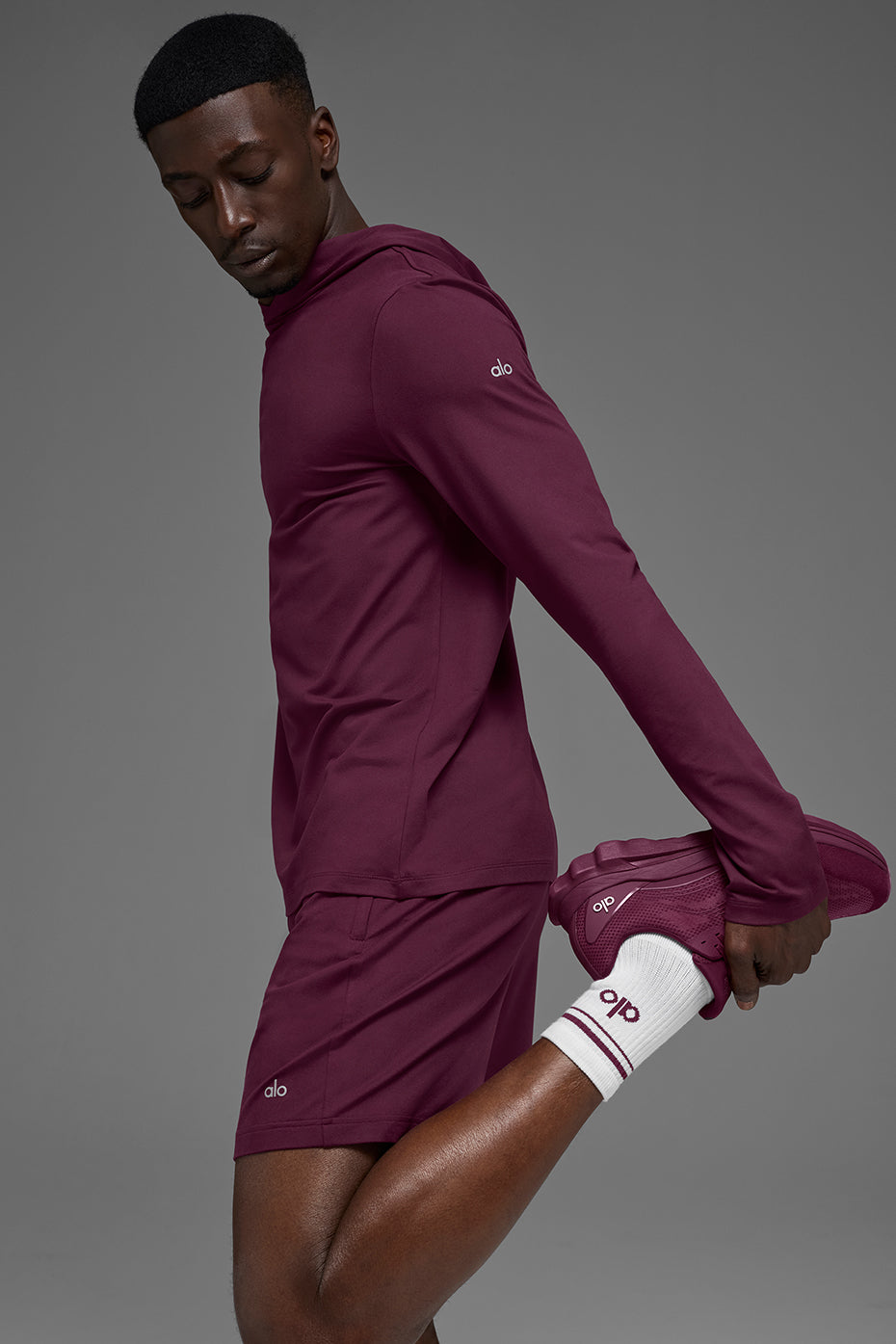 Conquer Reform Long Sleeve With Hood - Burgundy