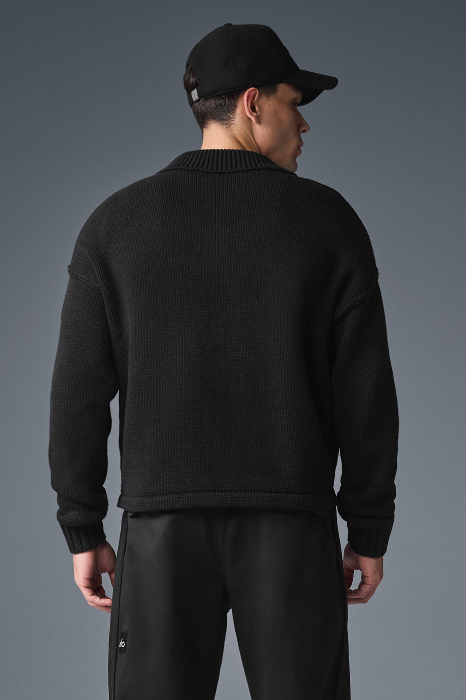 Heritage Full Zip Sweater - Black