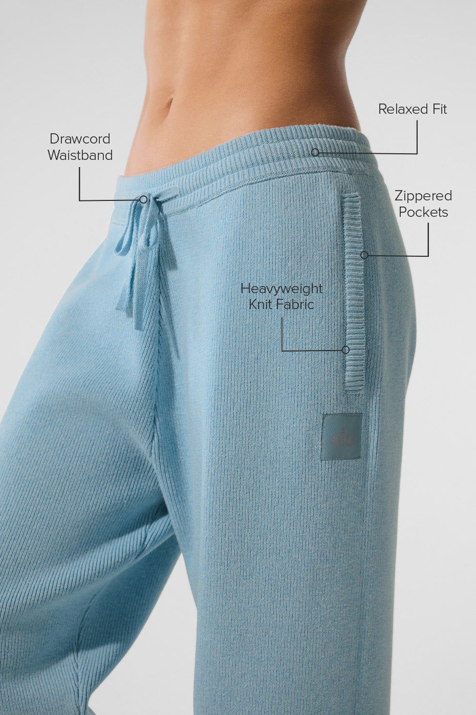 Scholar Straight Leg Sweatpant - Celestial Blue Heather