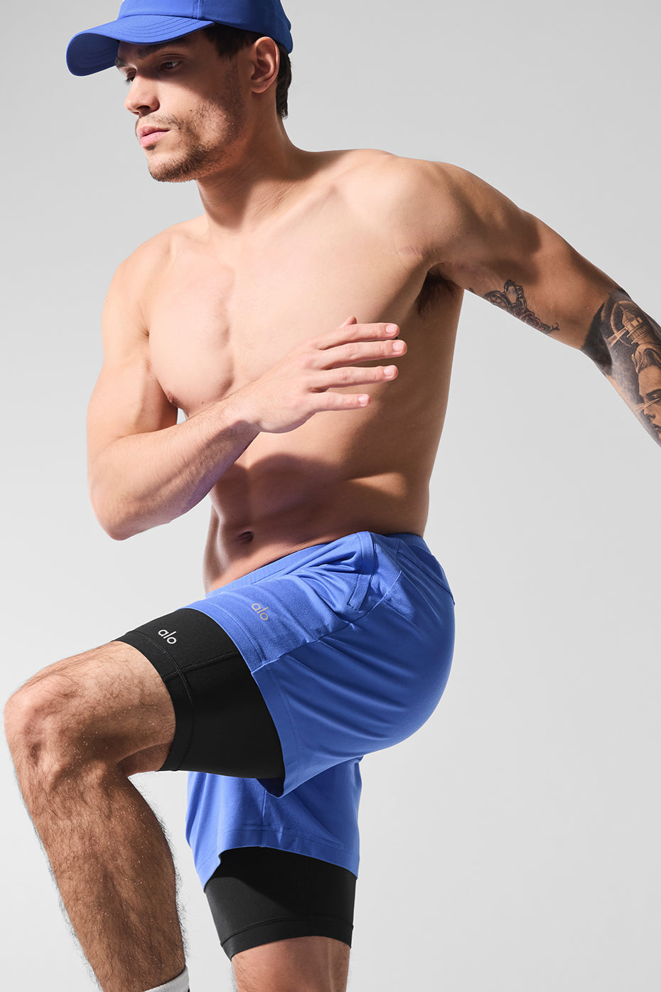 Conquer React 2-In-1 Performance Short - Marathon Blue/Black