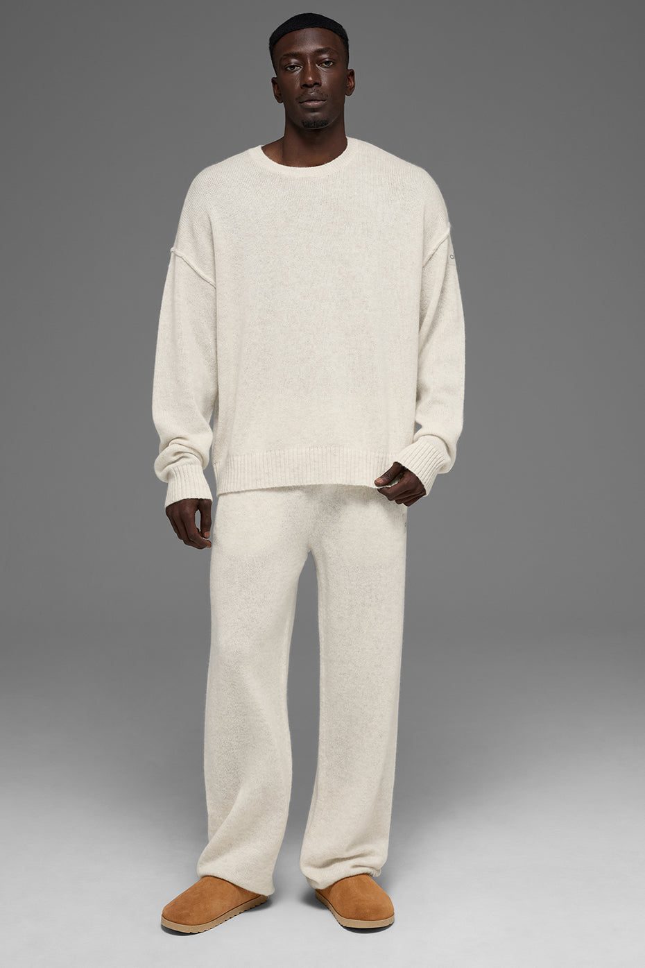 New Class Cashmere Crewneck Sweater - Bone Heather
