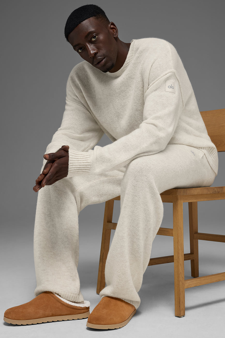 New Class Cashmere Crewneck Sweater - Bone Heather