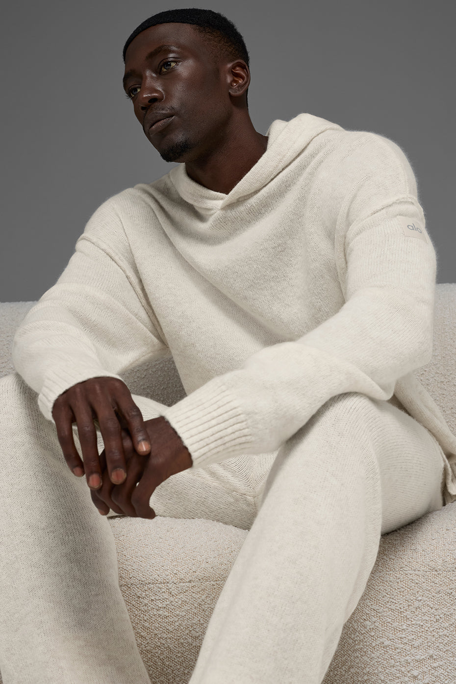New Class Cashmere Hoodie - Bone Heather
