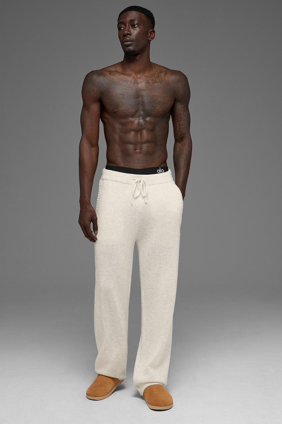 New Class Cashmere Sweatpant - Bone Heather
