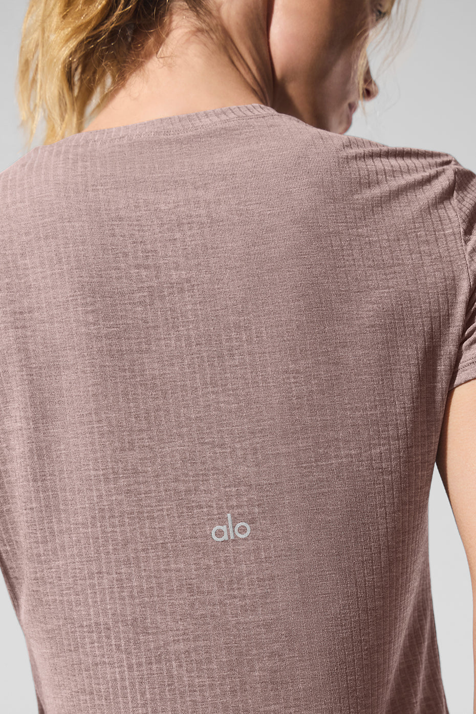 Ribbed Sea Coast Tee - Mushroom Heather