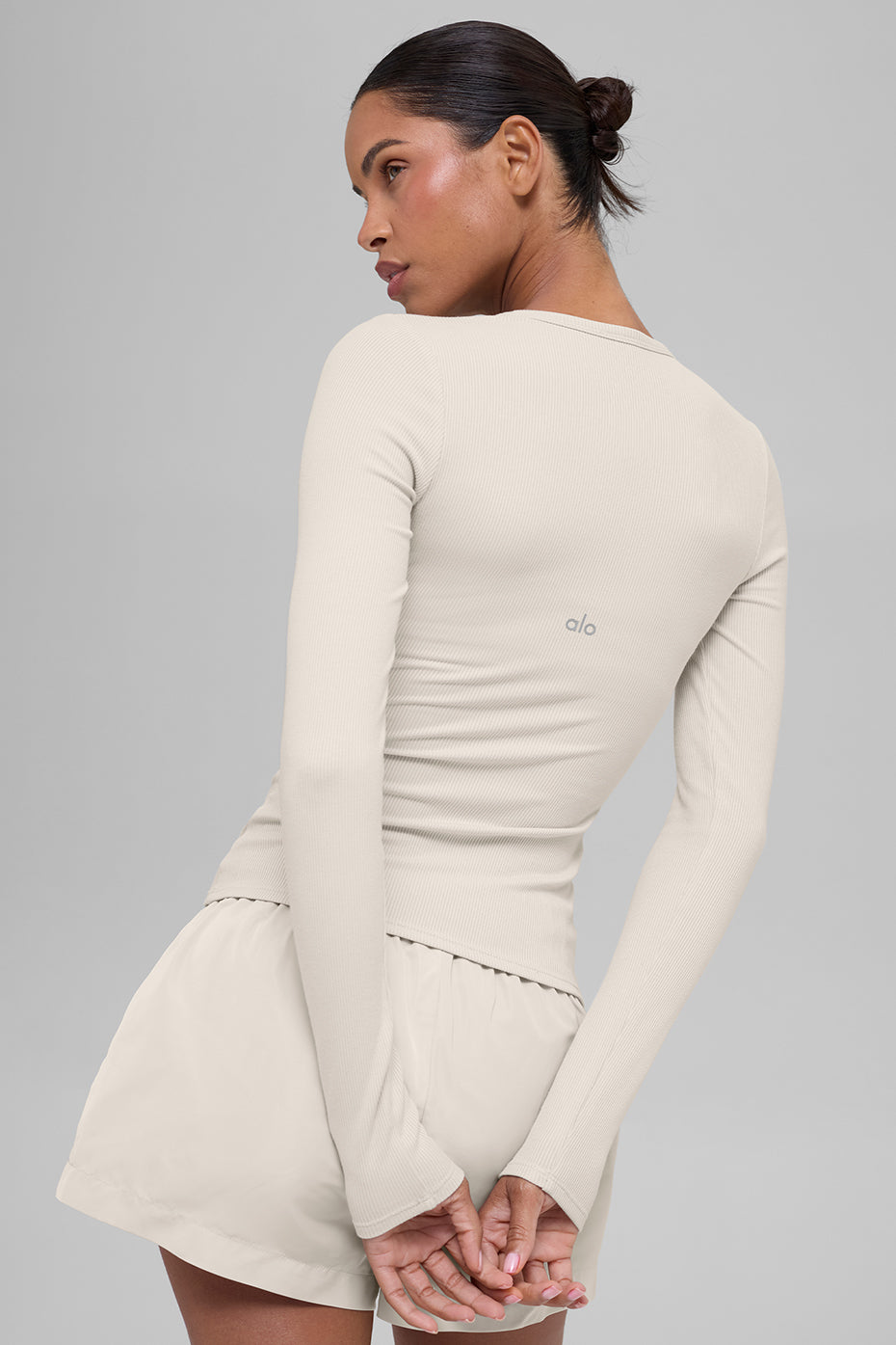 Ribbed Modal Long Sleeve - Bone