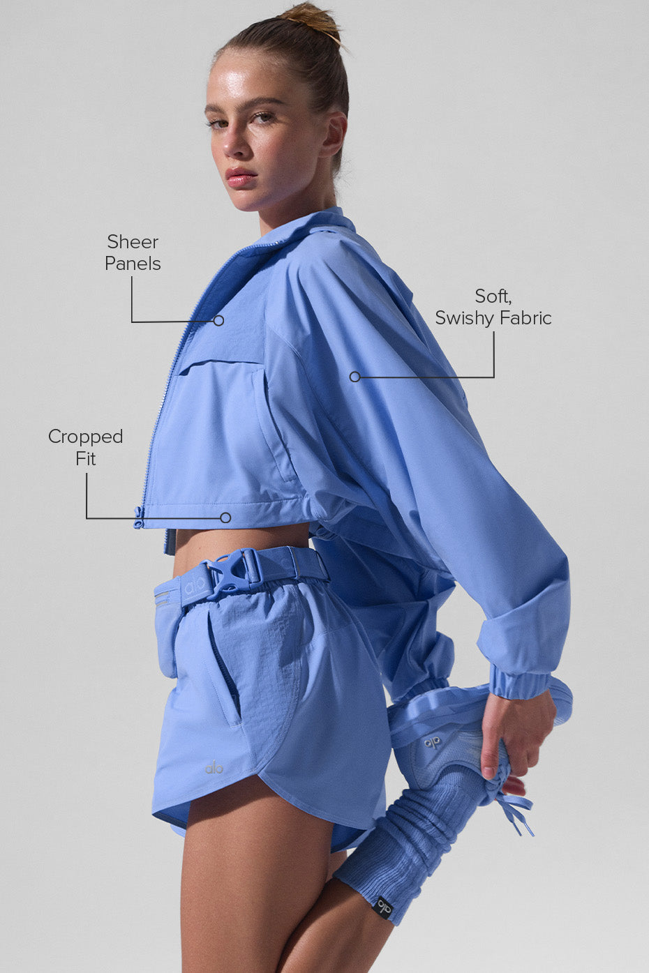 Cropped Playmaker Jacket - Crystal Clear Blue