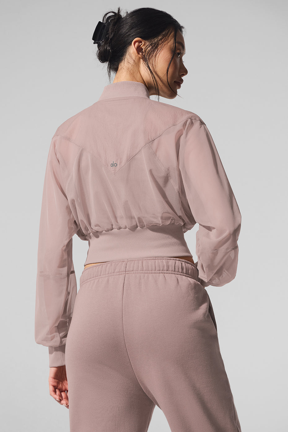Cropped Air It Out Bomber - Taupe