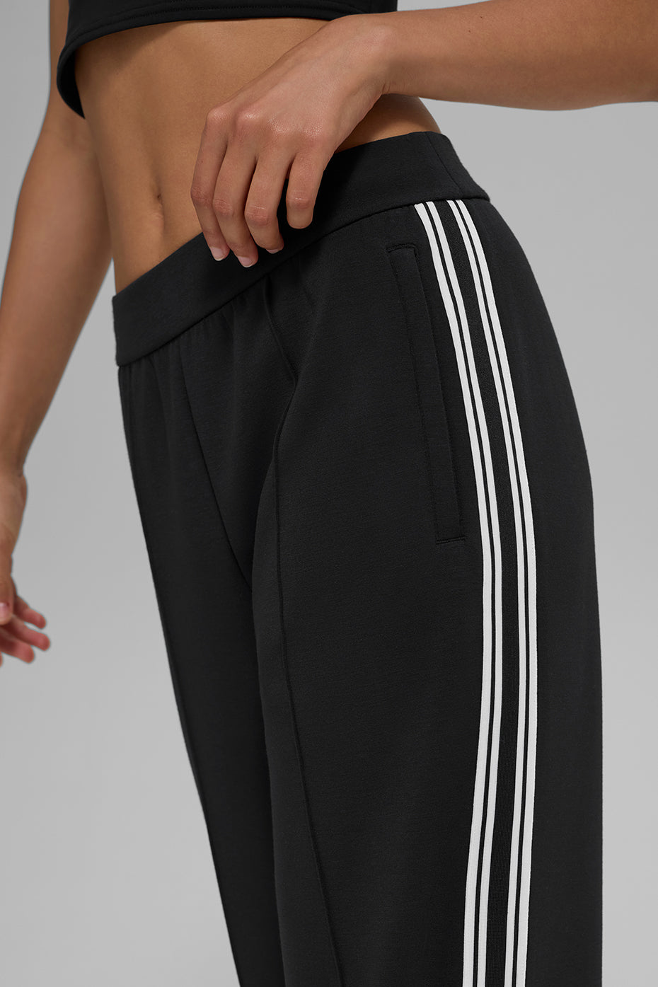 Track Star Wide Leg Pant (Long) - Black