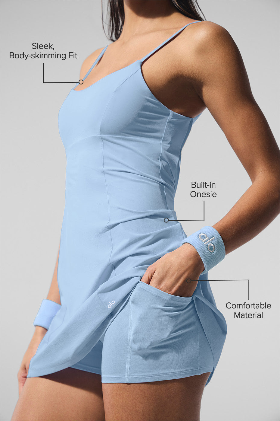 Breezy Tennis Dress - Seashell Blue
