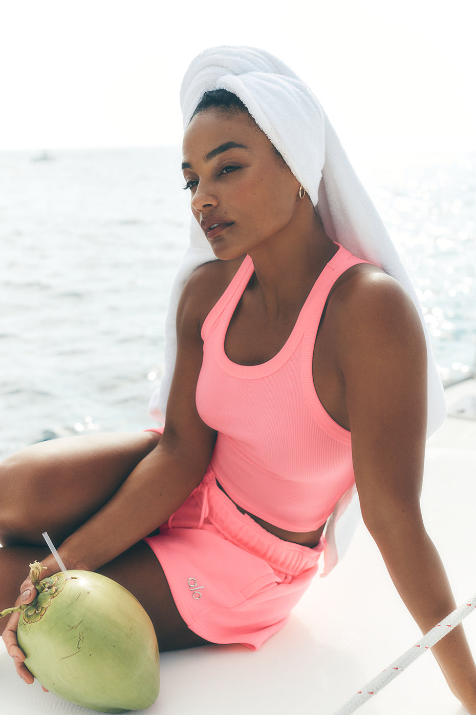 Goddess Ribbed Go-To Tank - Neon Bubblegum